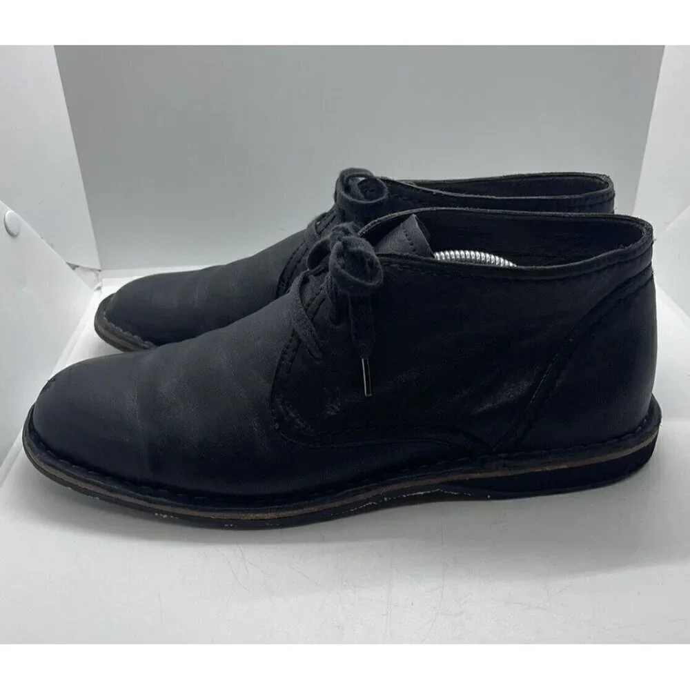 John Varvatos Star USA Men's Black Hipster Chukka Boots Leather Shoes Size 11M